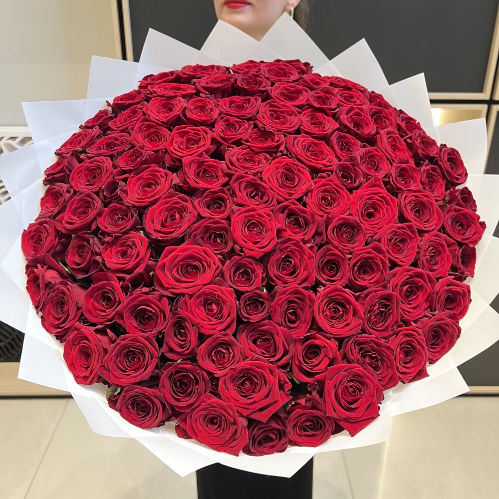 101 красная роза (70 см)