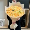 Роскошный букет из 25 кремовых роз высотой 70 см